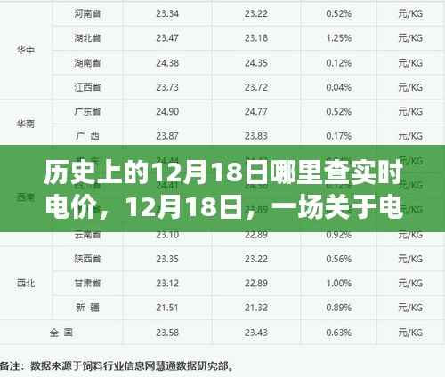 12月18日电价探秘之旅,实时查询与历史洞察