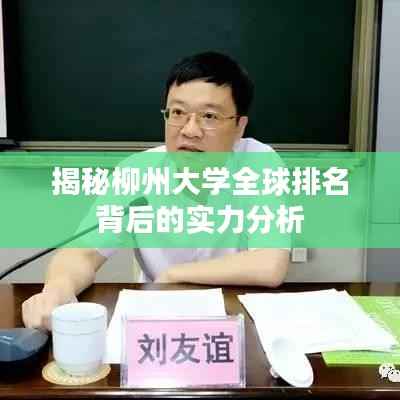 揭秘柳州大学全球排名背后的实力分析