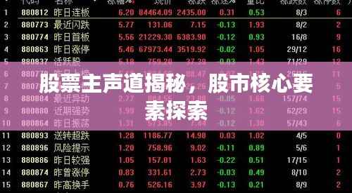 股票主声道揭秘,股市核心要素探索