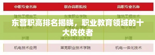 东营职高排名揭晓，职业教育领域的十大佼佼者